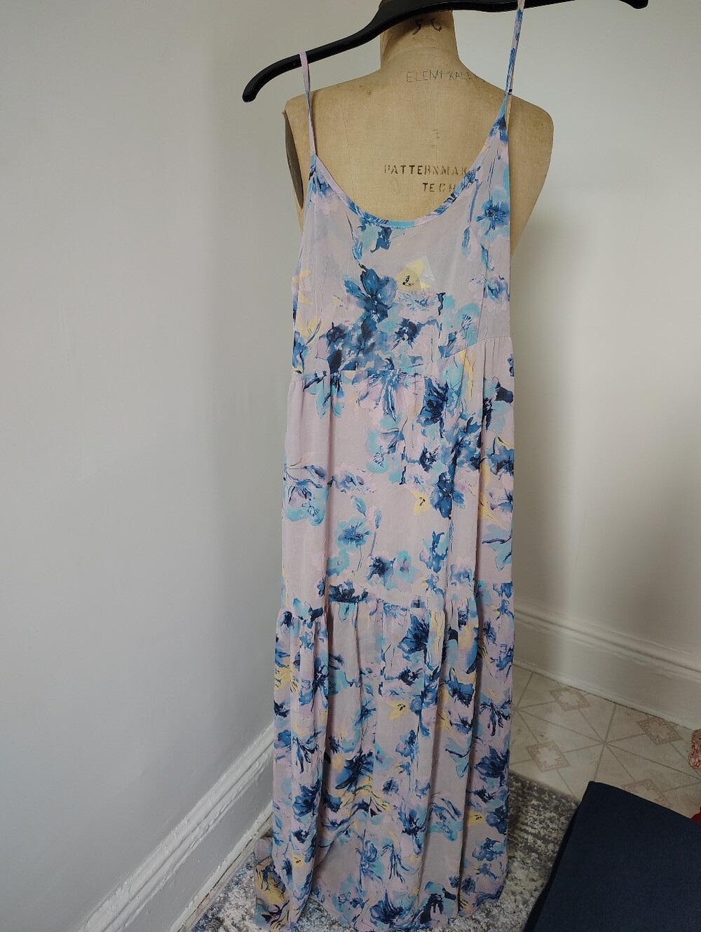 Floral Lavender Blue Maxi Sundress